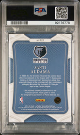 2021 National Treasures RPA FOTL Santi Aldama AUTO  PATCH ROOKIE #3/3 PSA 9